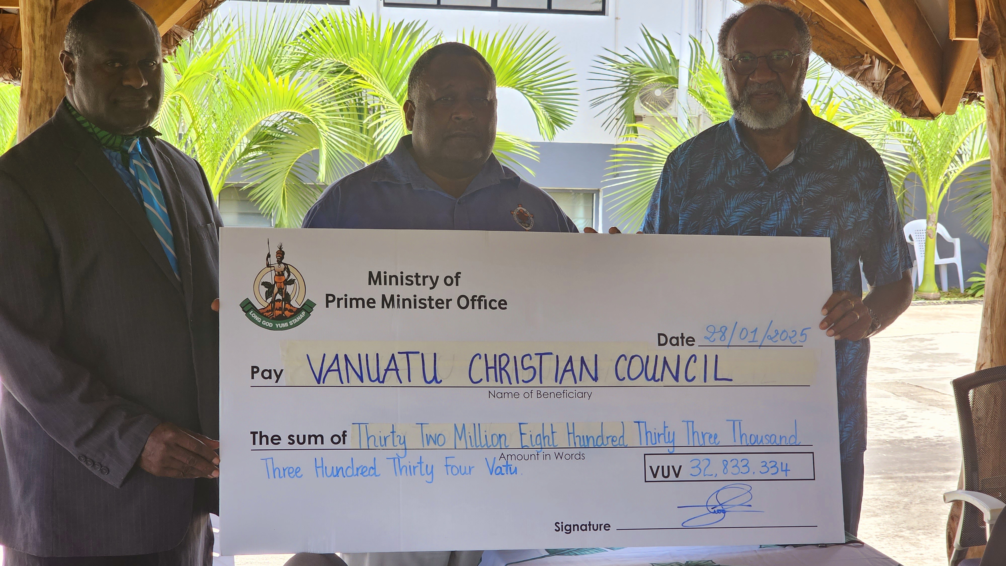 Caretaker Government hands over VCC grant