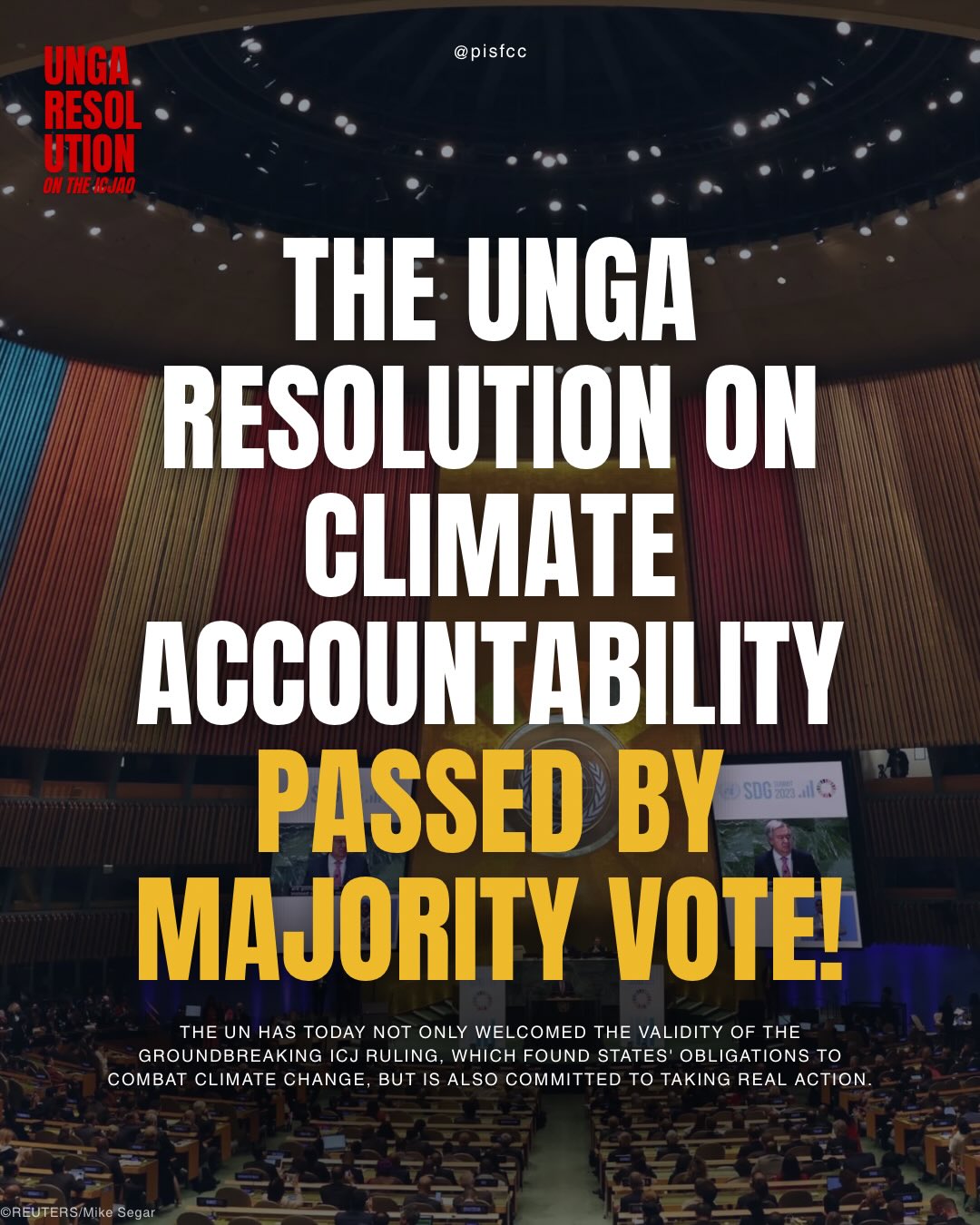 UN General Assembly Adopts Resolution On ICJ Advisory Opinion on Climate Change